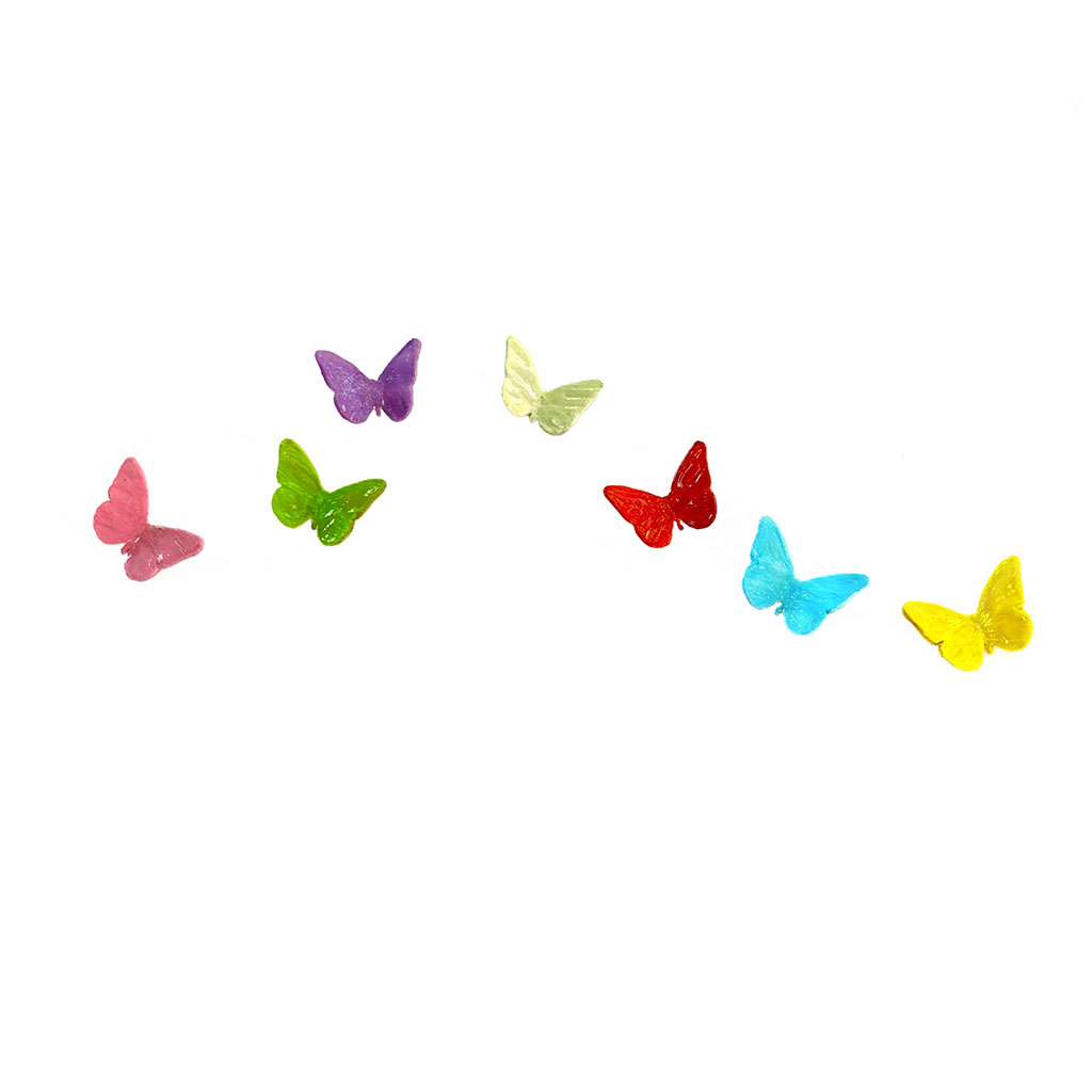 Mono-orecchino farfalle colorate
